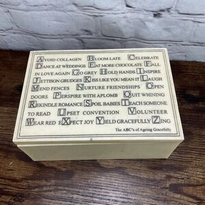 Vintage House Parts Marble Trinket Box The ABC's of Ageing Gracefully 2005